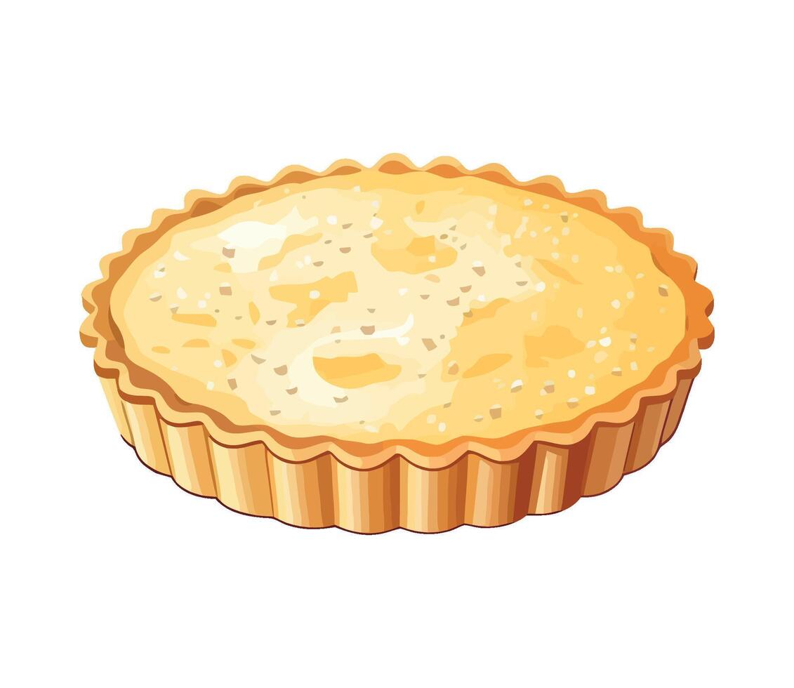 A pie is shown on a white background vector