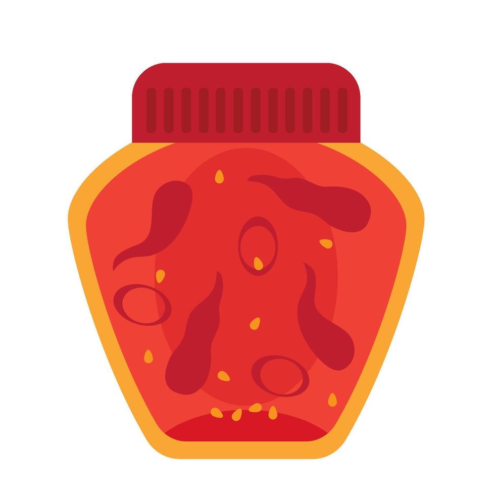 A jar of pickles with a lid on it vector
