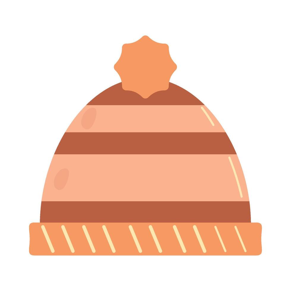 A hat with a stripe pattern on it vector