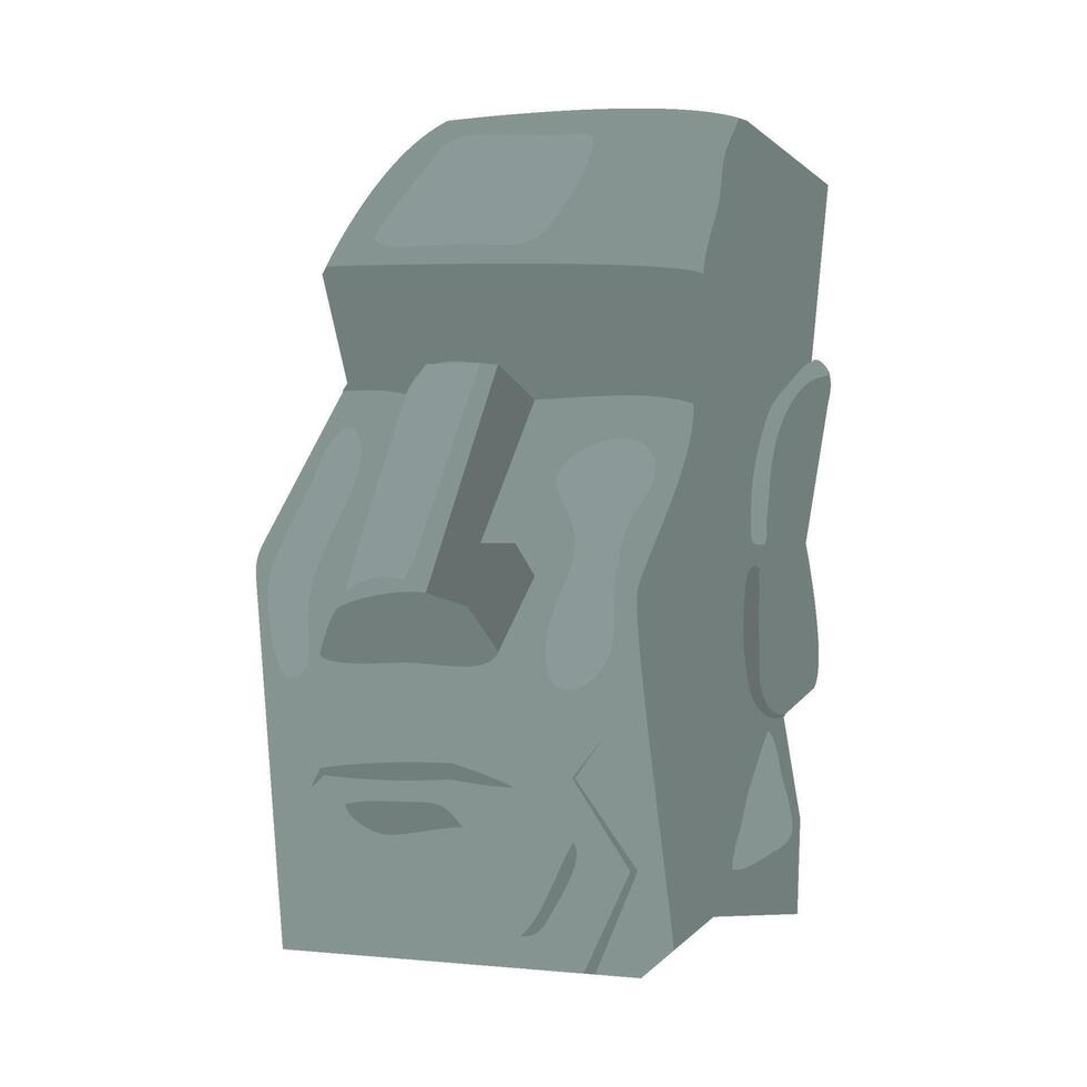 An easter island statue with a face vector