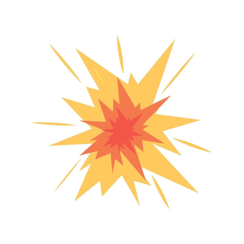 A cartoon explosion icon on a white background vector