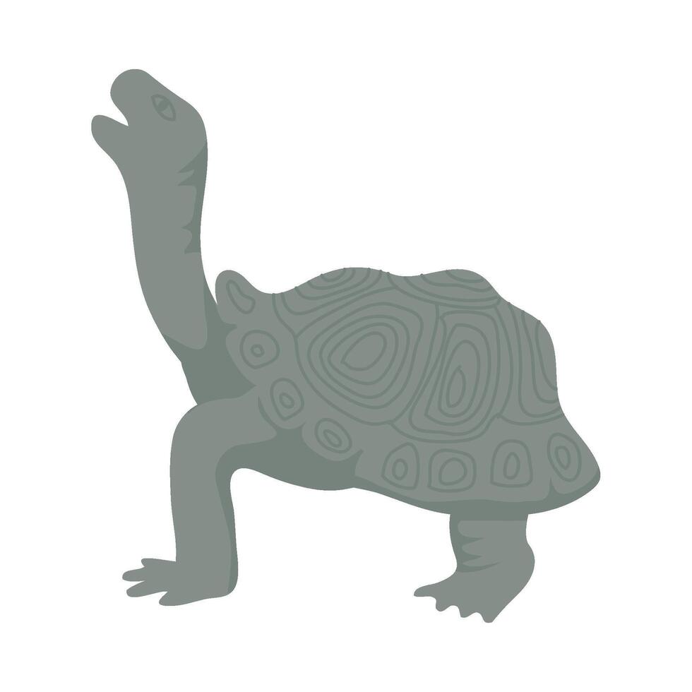 A turtle is standing on its hind legs vector