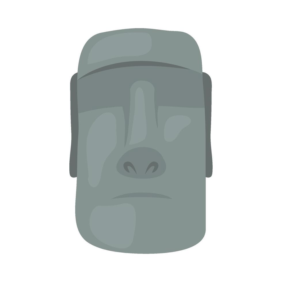 An easter island statue with a face vector