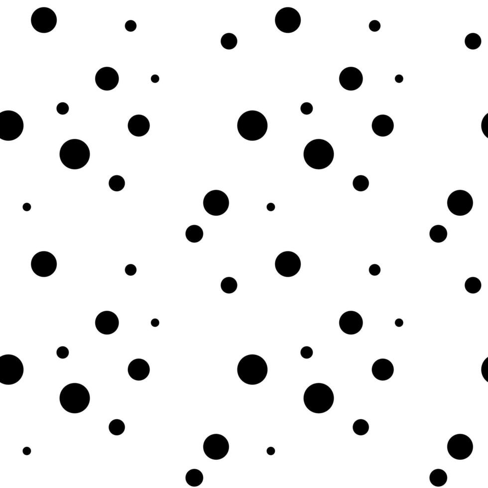 Abstract geometric background of black dots. Seamless pattern for print, wrapping paper, wallpaper, wallpaper, textile, fabric. Trendy dot texture. vector