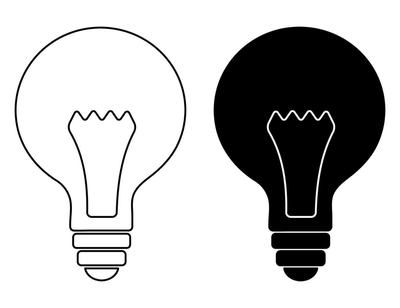 Light bulb business icon in simple style. Light bulb silhouette. Idea, goal, business, digital content. Light bulb graphic symbol for print and design vector