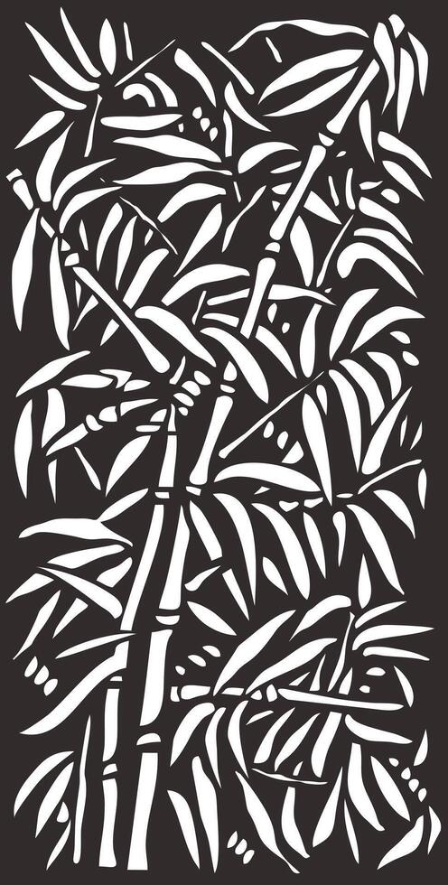 a black and white illustration of a plant with leaves in the foreground. vector