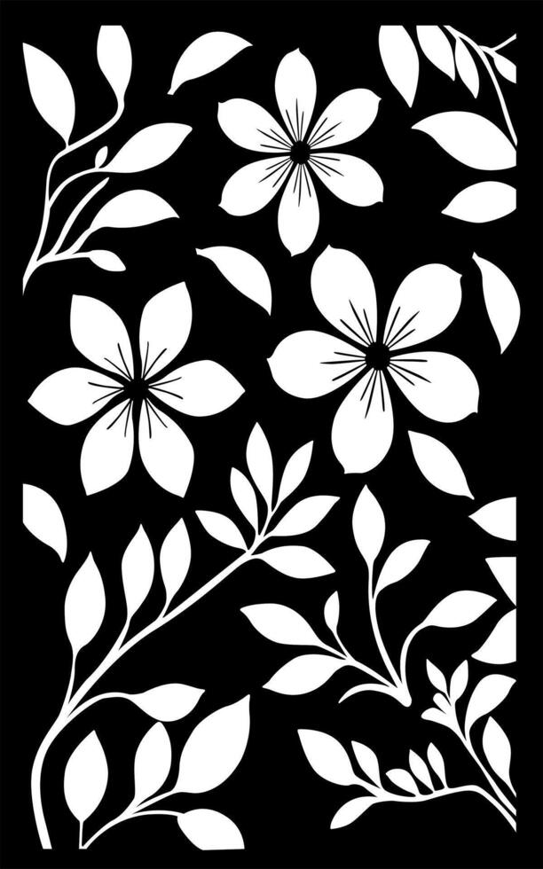 flowers on a black background vector