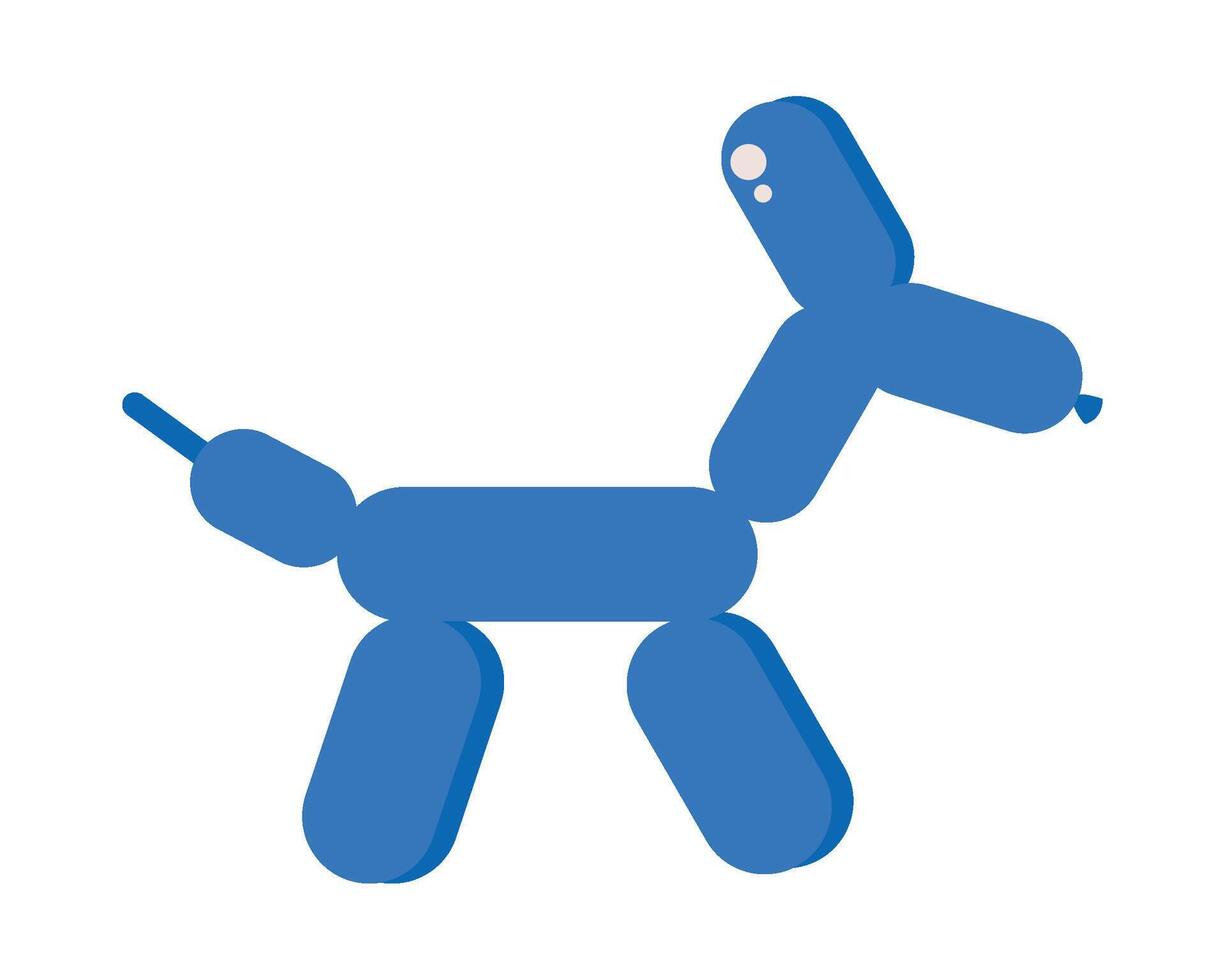 A blue balloon dog with a remote control vector