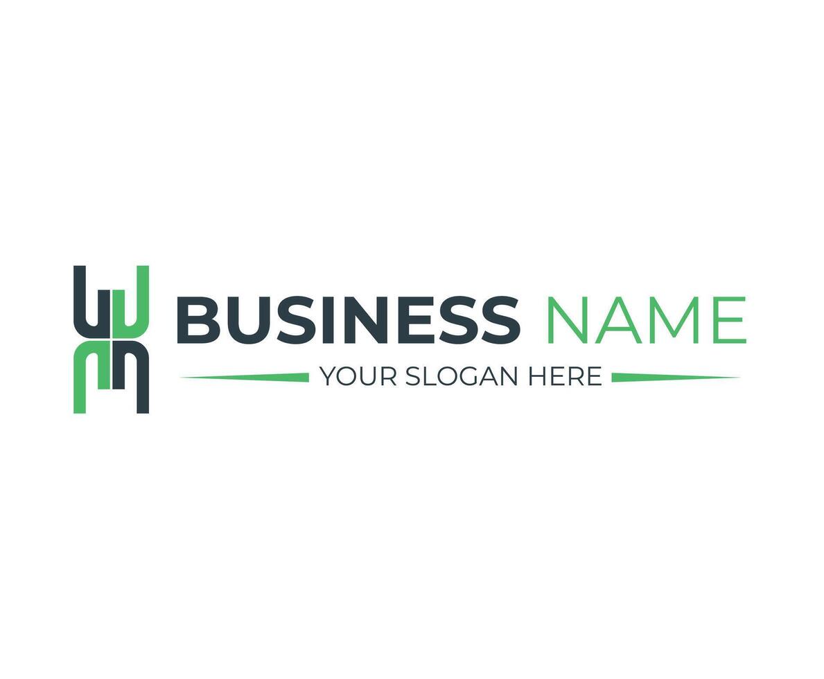 MW WM M W Letter Logo Design Icon Symbol vector