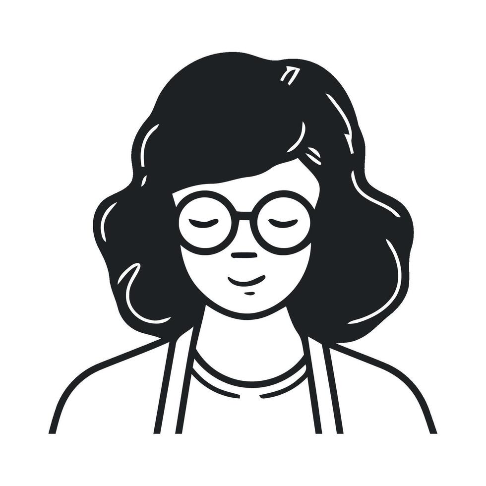 A woman with glasses and apron vector