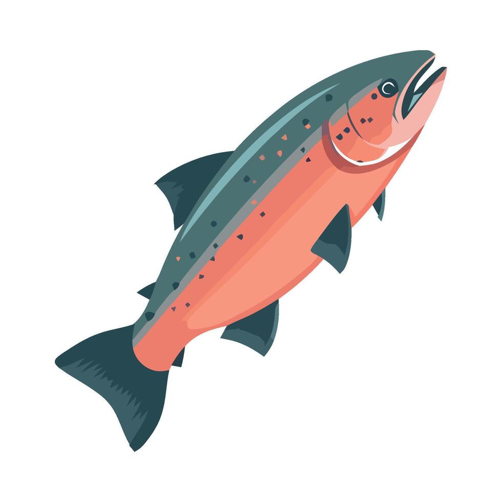 A fish with a large mouth and a black spot on its head vector