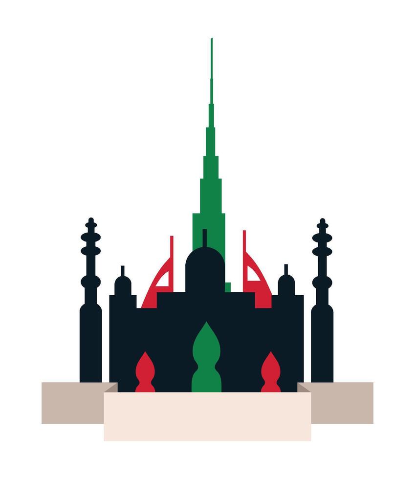 The uae is a country in the middle east vector