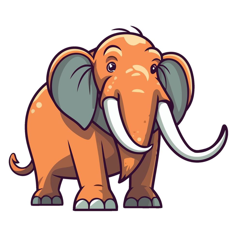 Mammoth cartoon illustration vector