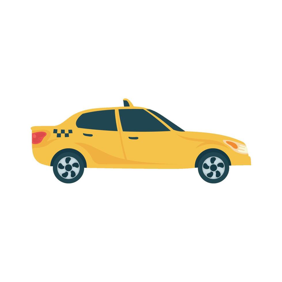 Taxi car icon isolated on white background vector