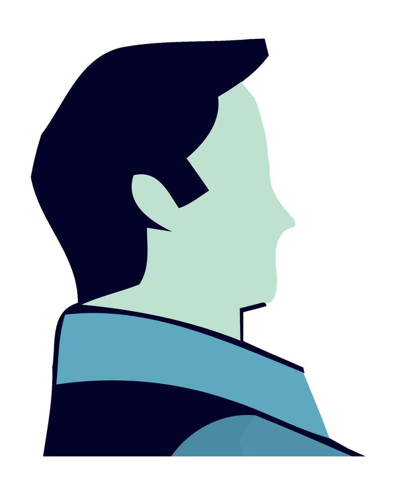 A man in a blue shirt and tie is shown vector