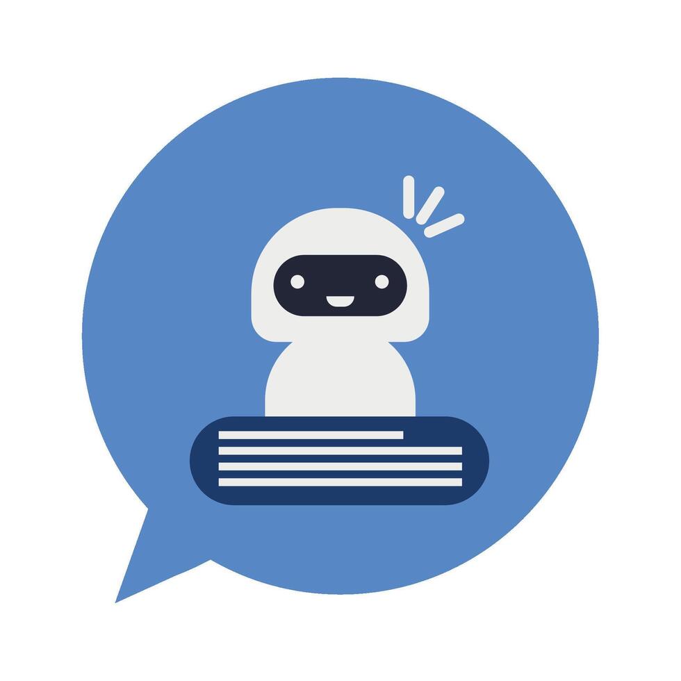 A robot is sitting on top of a book vector