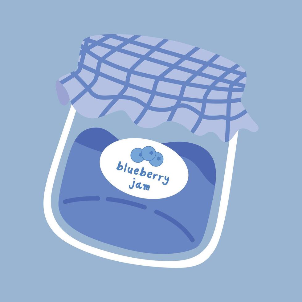 blue blueberry jam vector