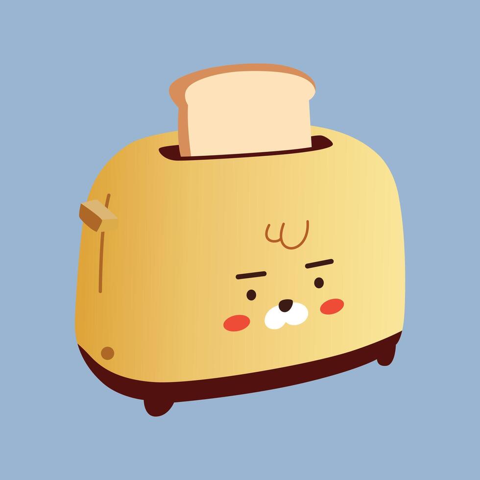 Bear toater bread vector