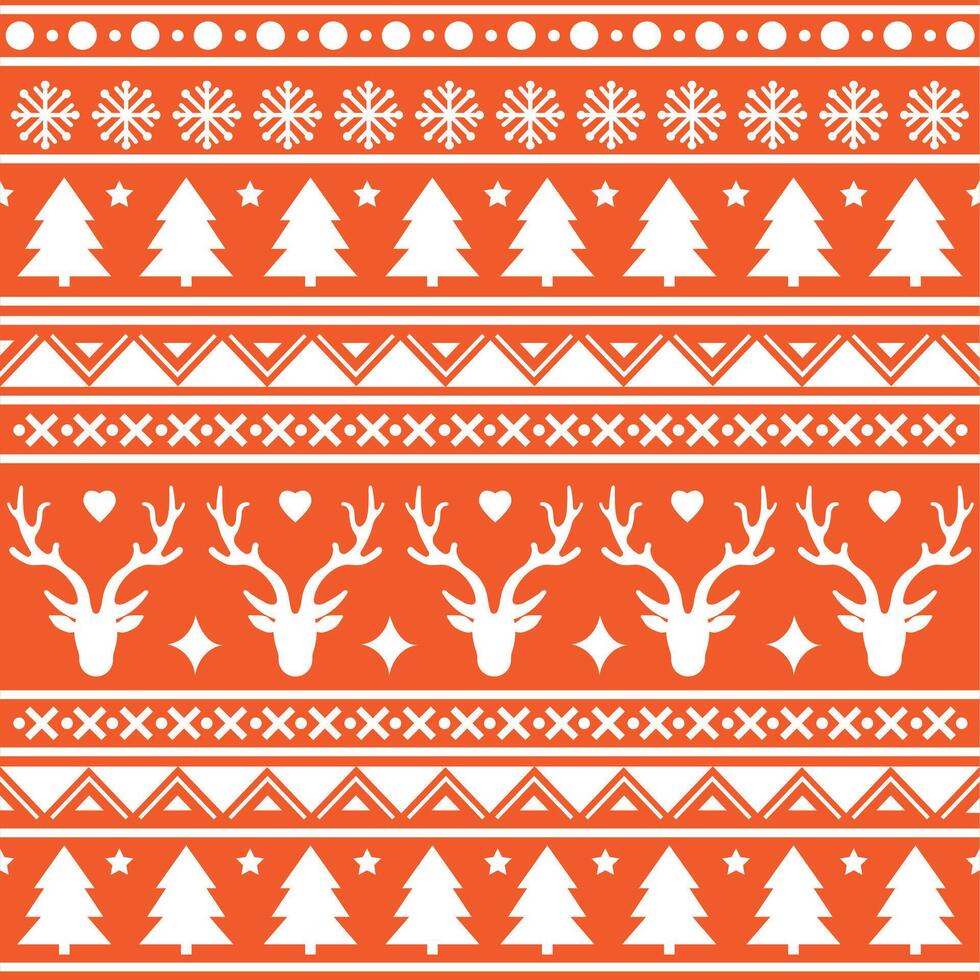Seamless Scandinavian pattern for Christmas and New Year for winter hat, ugly sweater, jumper, paper or other designs. vector