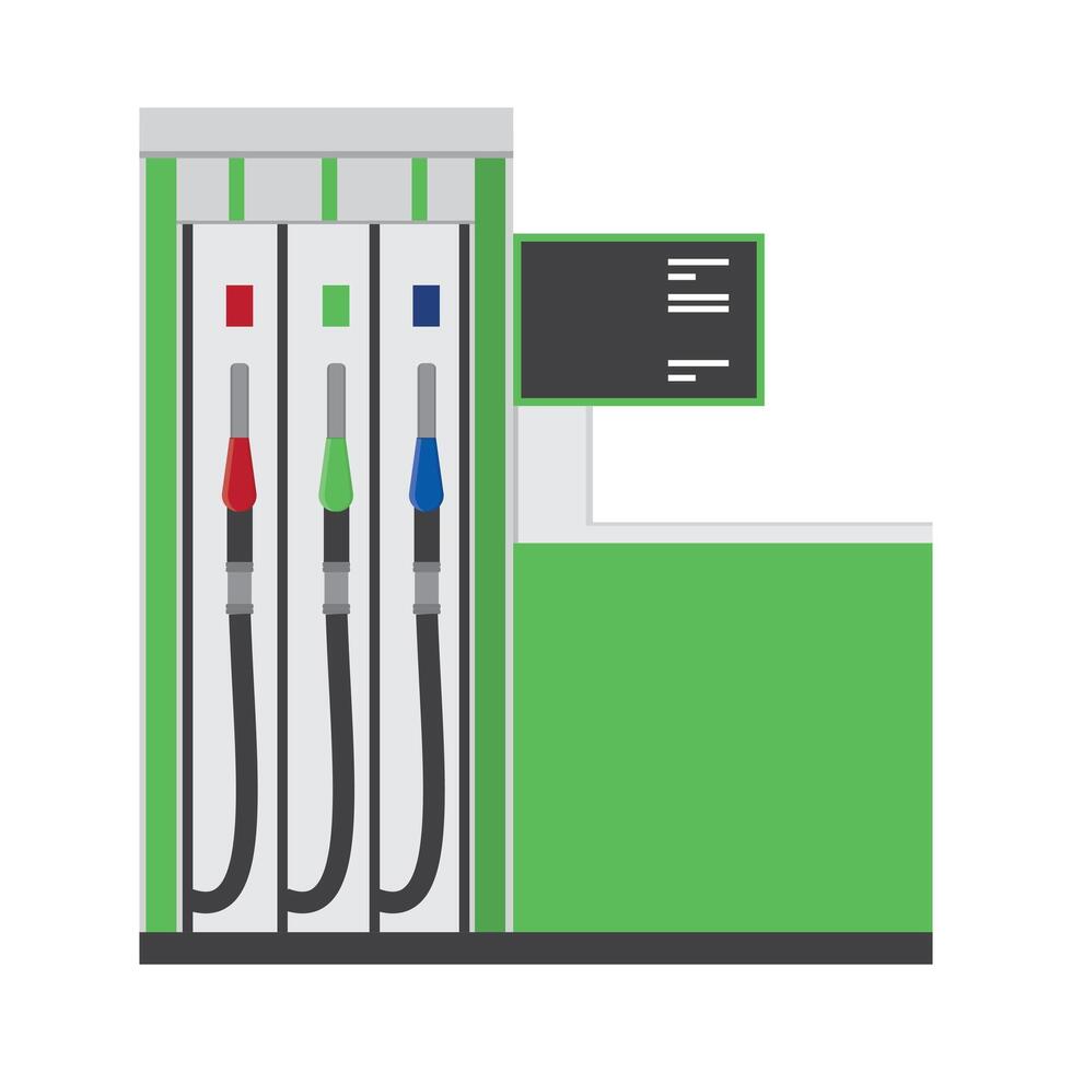 illustration of a car filling station in cartoon style vector