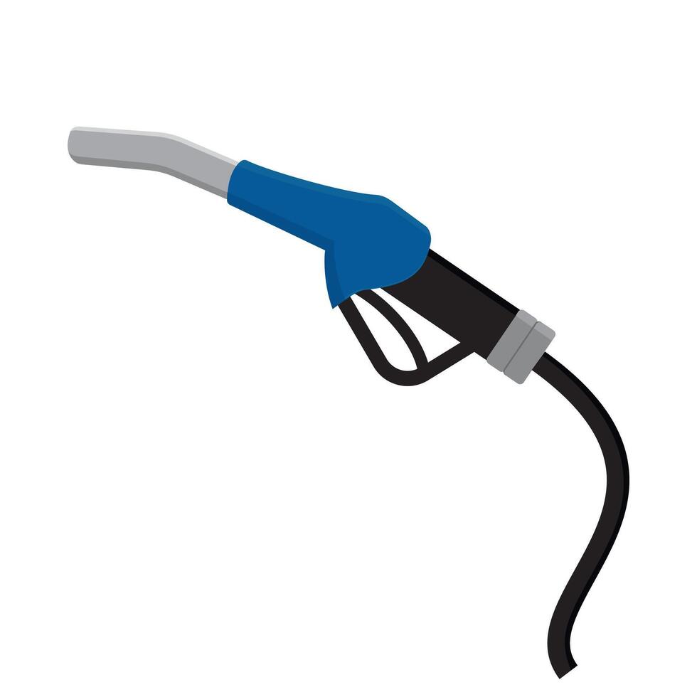 Creative illustration of a filling nozzle for gasoline, diesel fuel, gas, isolated on a white background. vector