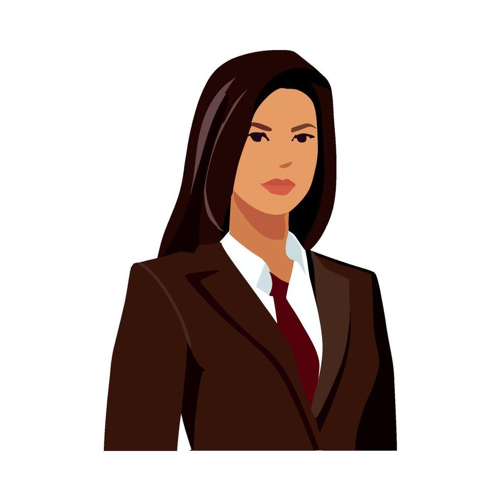 A woman in a business suit and tie vector