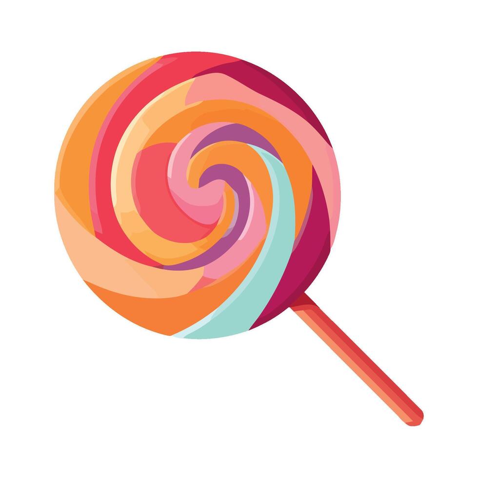 Colorful lollipop on a stick illustration vector