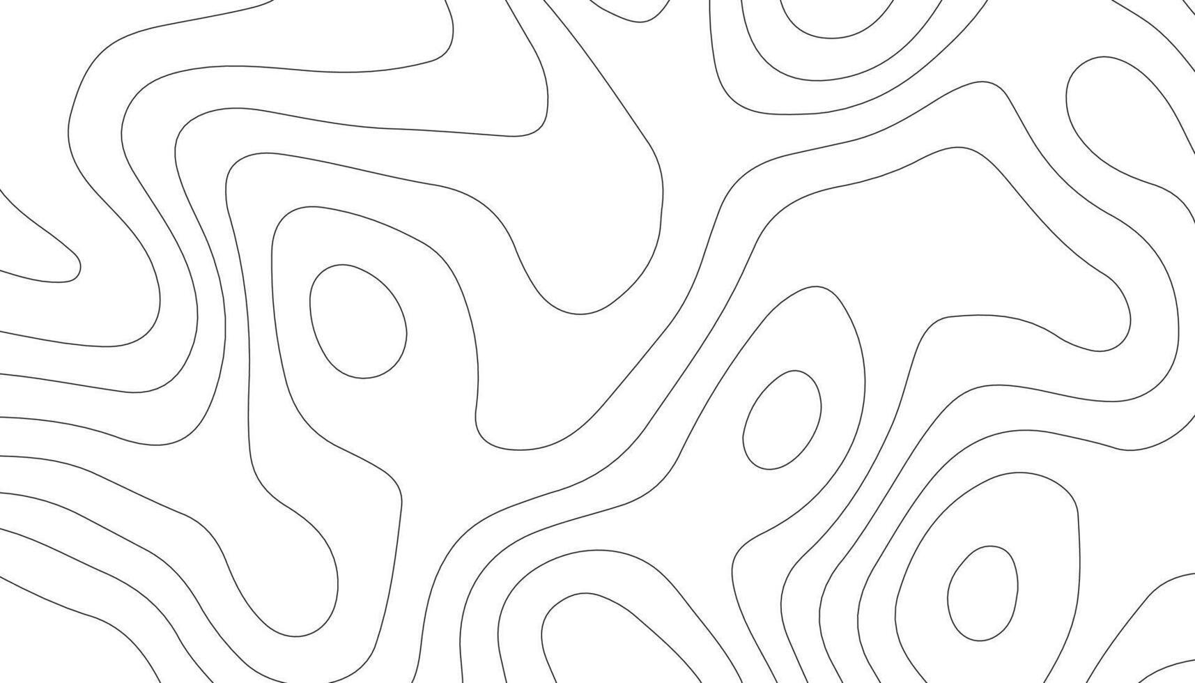 Background of the topographic map. Topographic map lines, contour background. Black and white abstract background vector