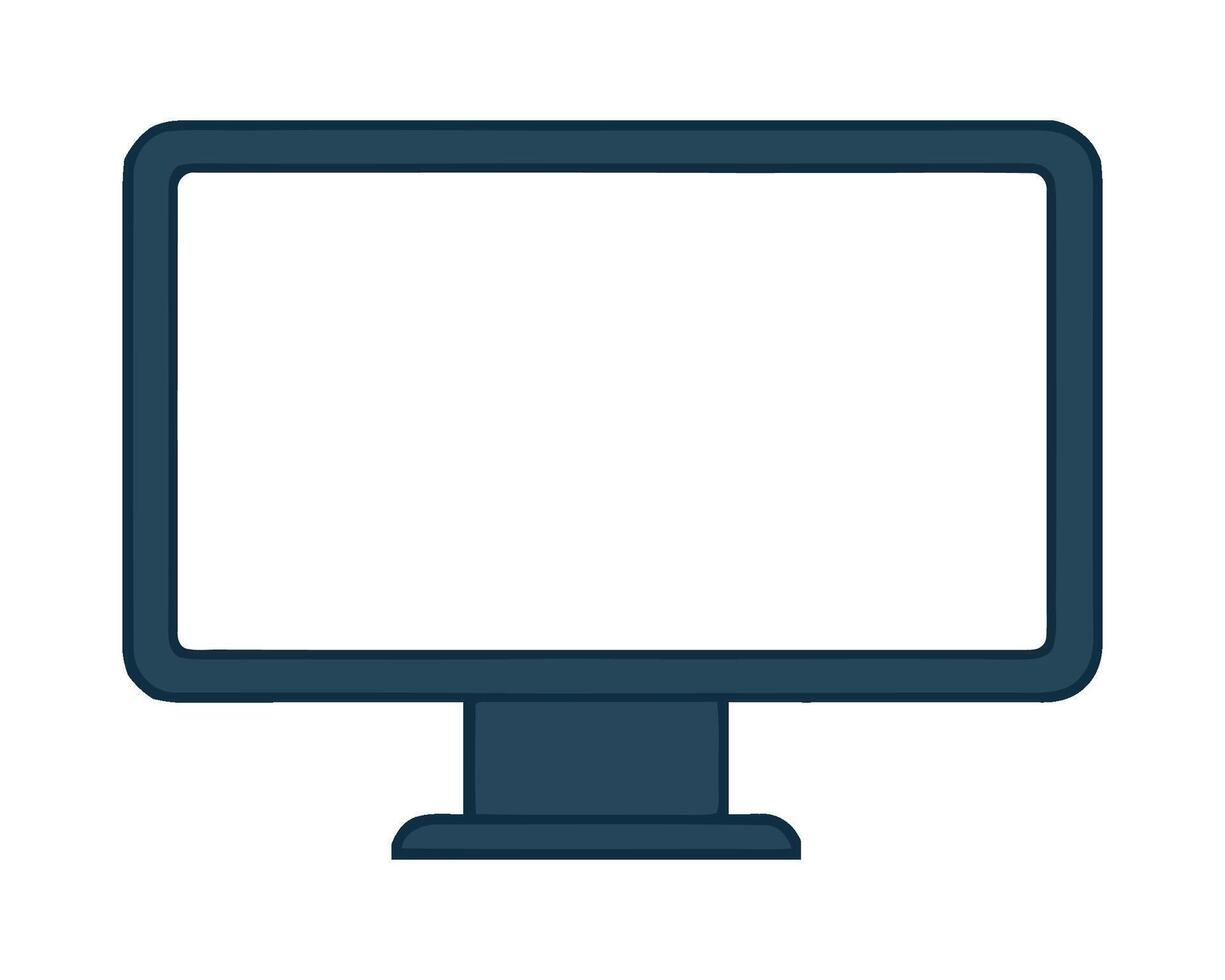 Computer monitor icon illustration vector