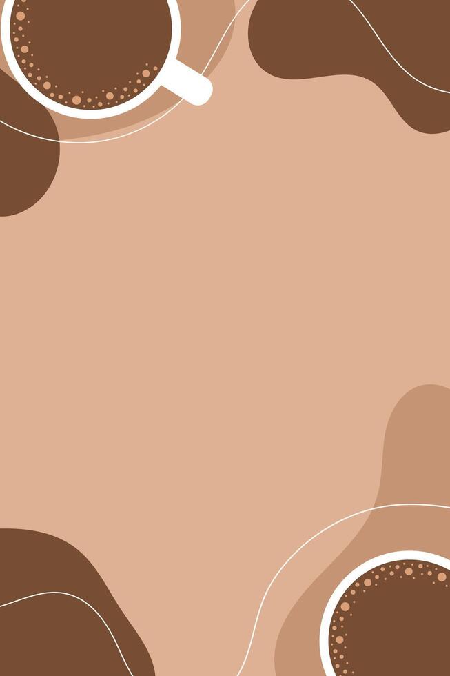 Coffee abstract background with coffee cup vector