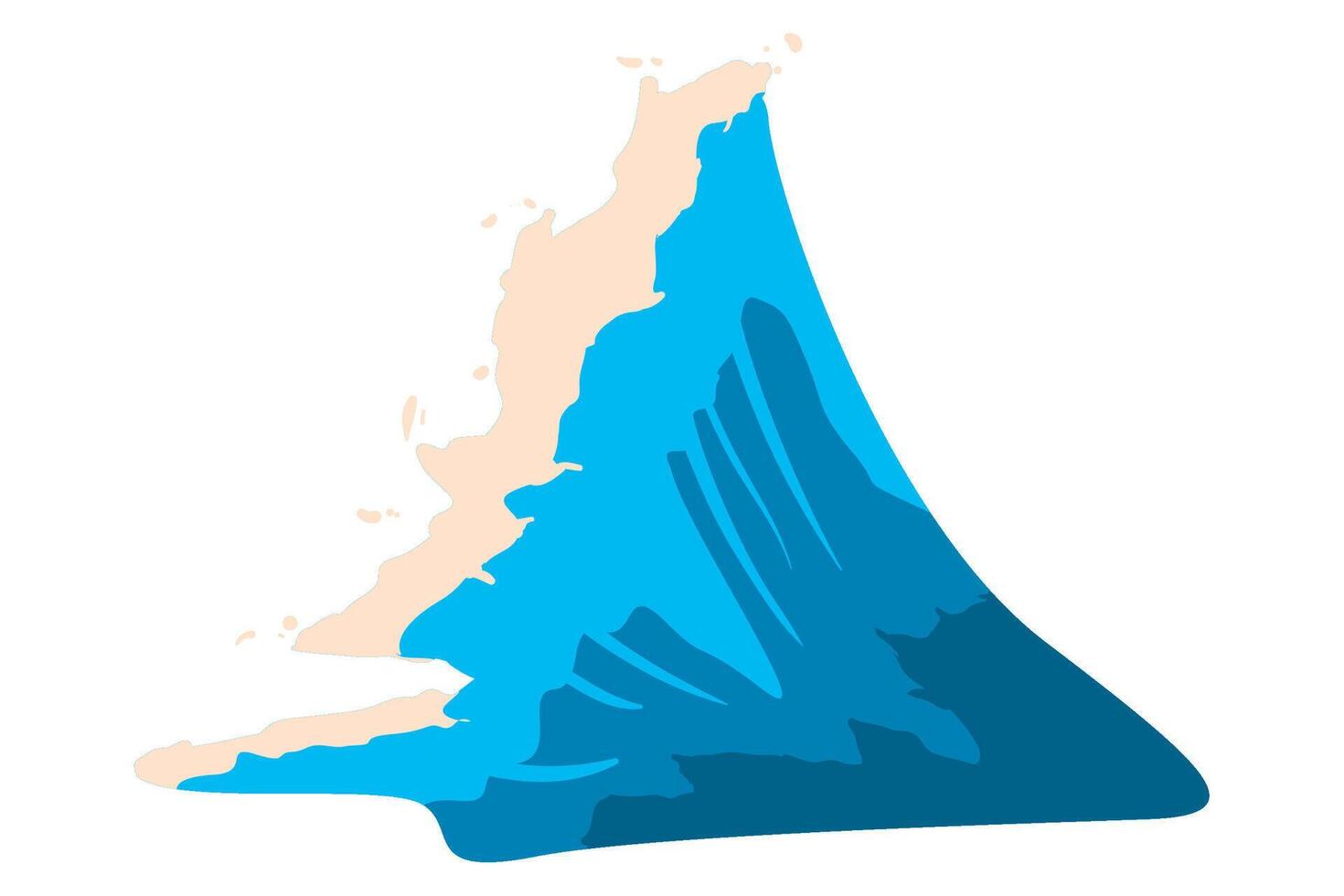 An illustration of a wave on a white background vector