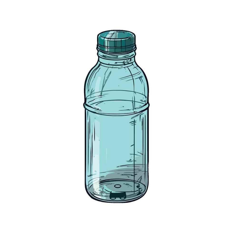 A plastic bottle with a lid on it vector