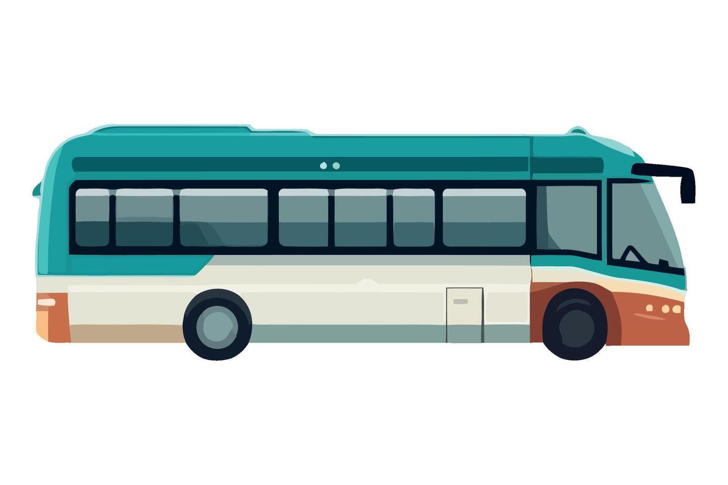 A flat illustration of a bus on a white background vector