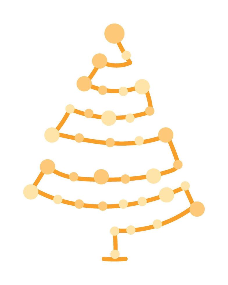 A christmas tree made of dots vector