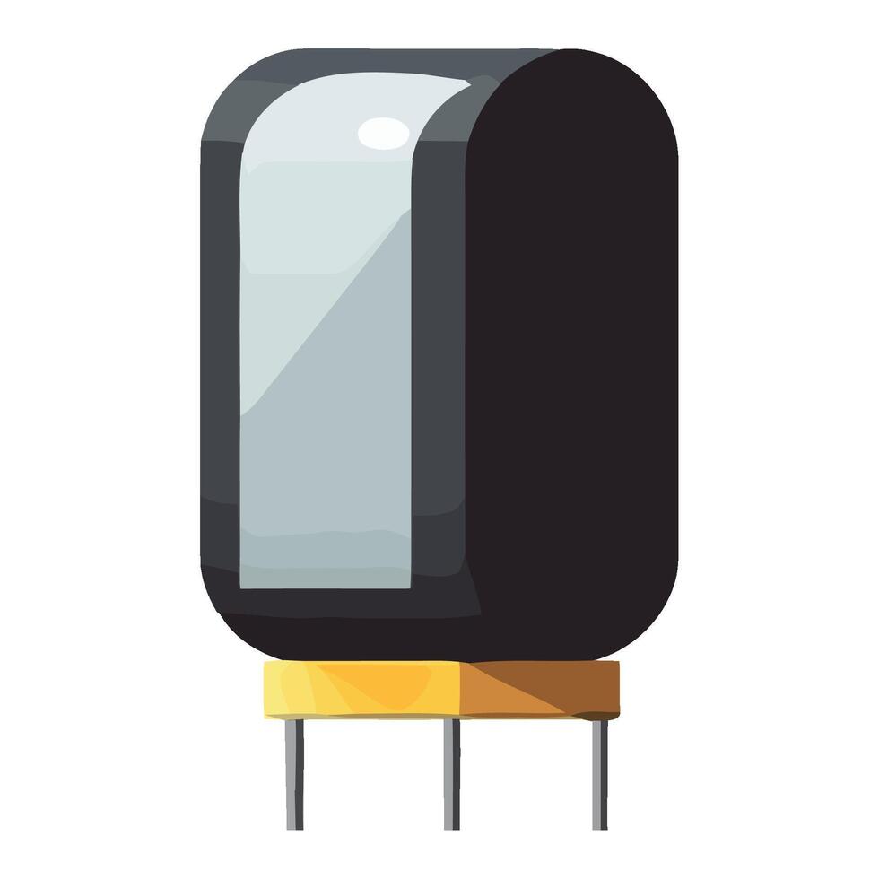 An electronic device with a black and white screen vector