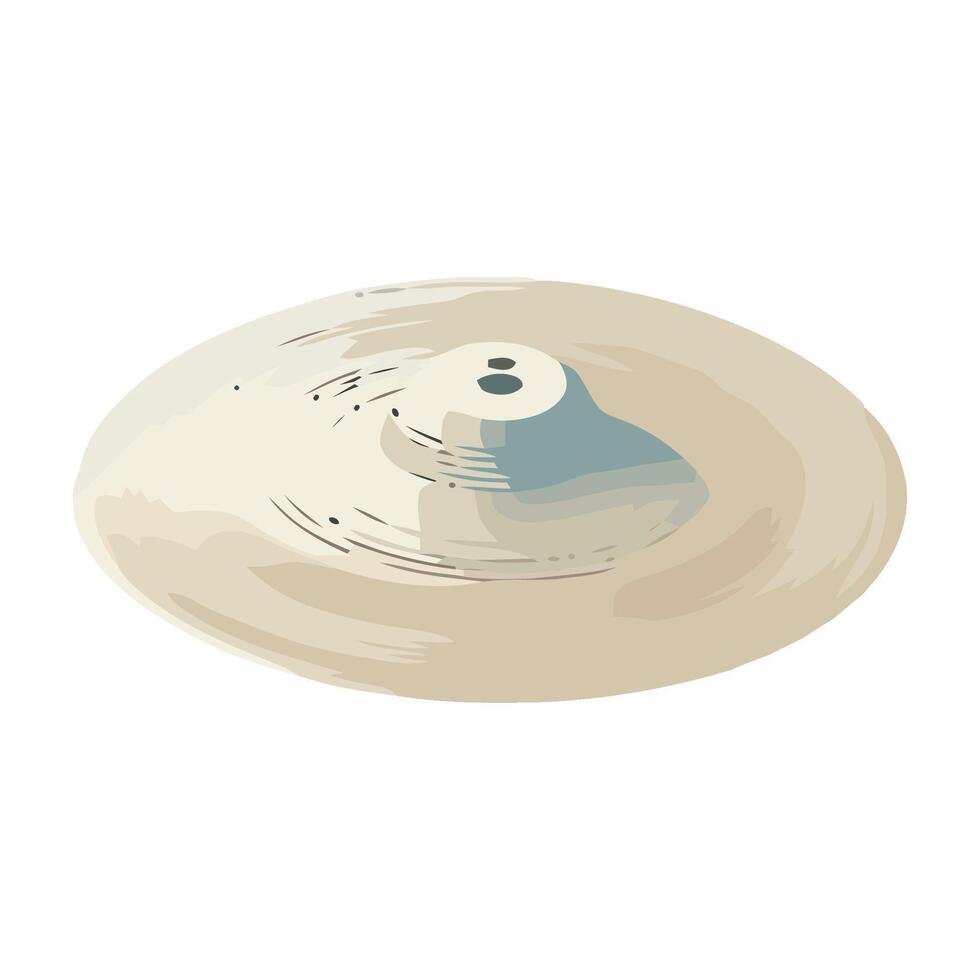 A cartoon illustration of a cymbal vector