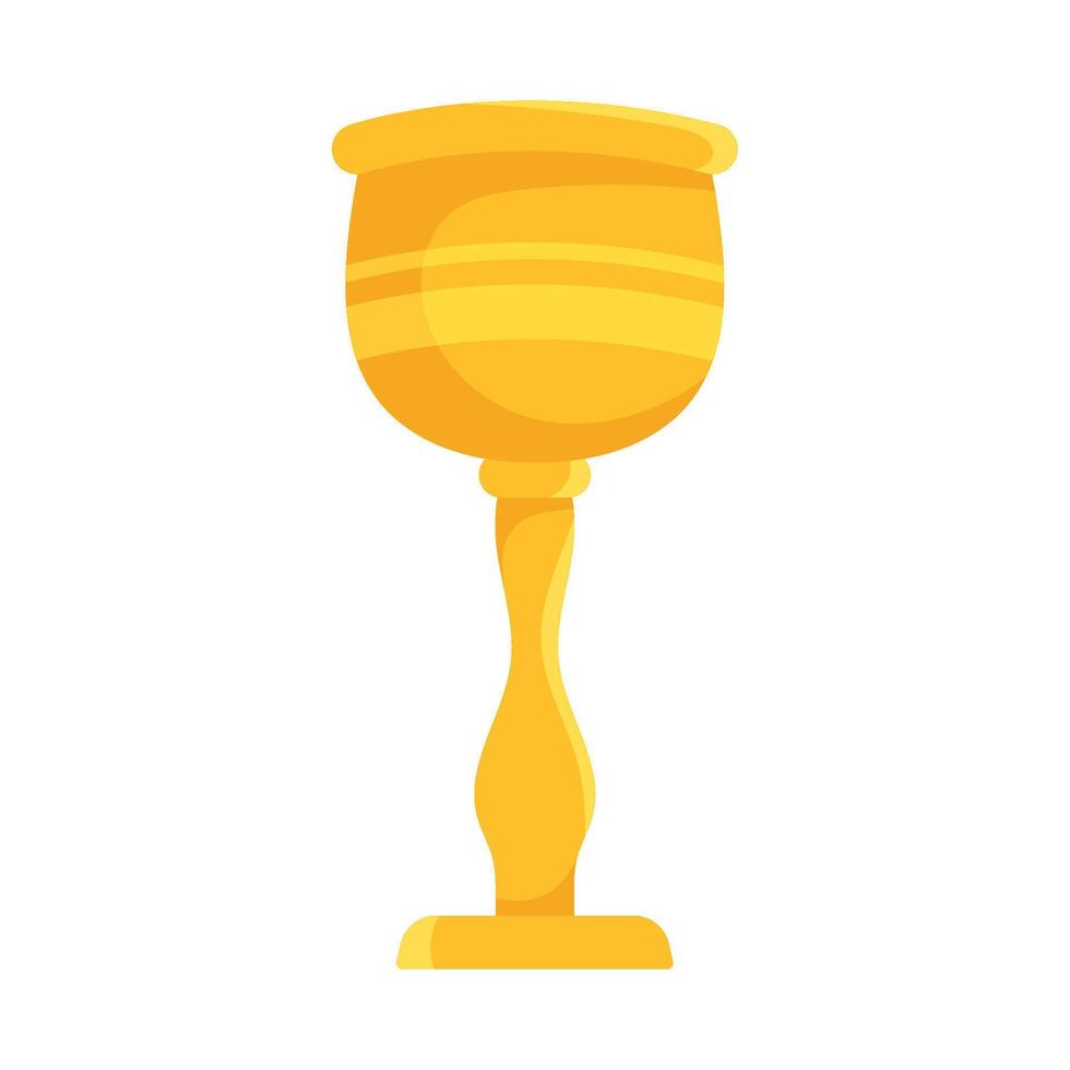 Golden trophy cup illustration vector