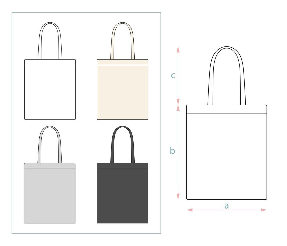 Canvas Bag Template Vector Art Icons and Graphics for Free Download