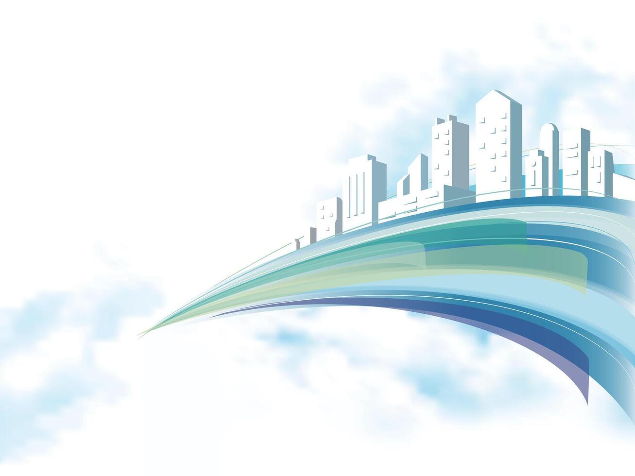 The shape graphic flit under the city express efficient and cleaning and advanced city illustration EPS 10 vector