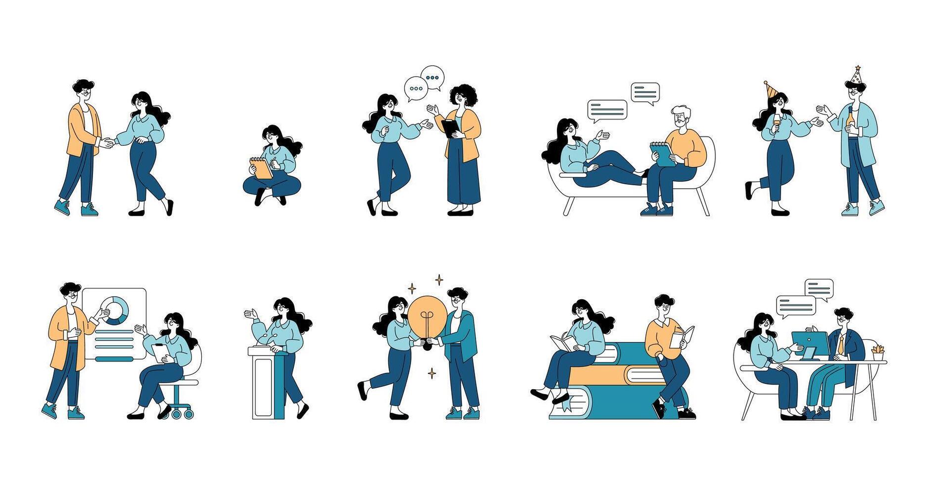 Business People. Flat Illustration vector
