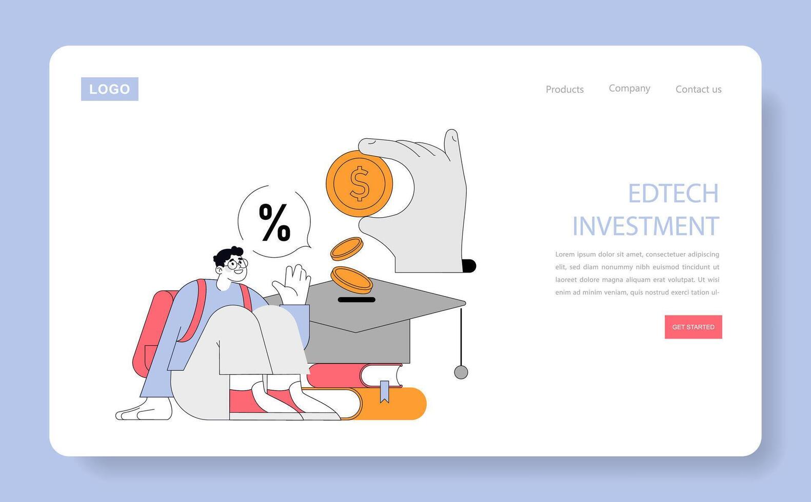 education. Flat Illustration vector
