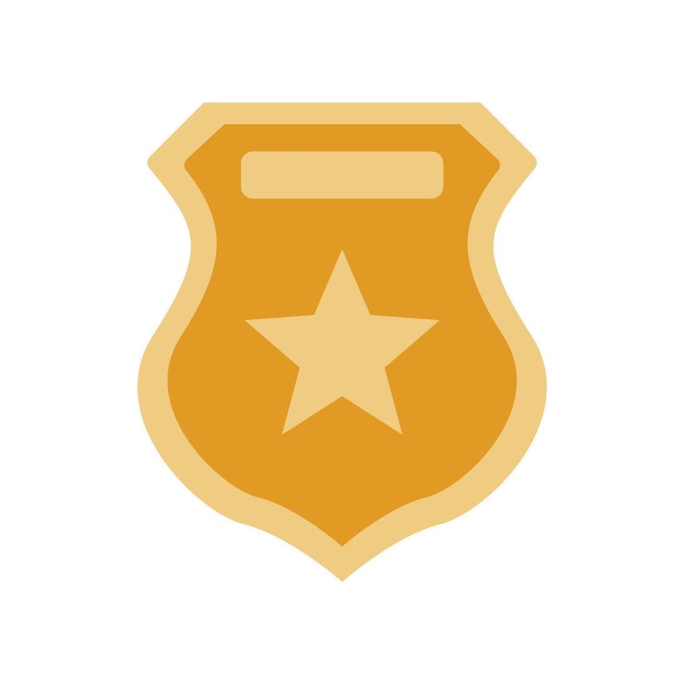 police badge icon Law and justice icons set elements Flat vector