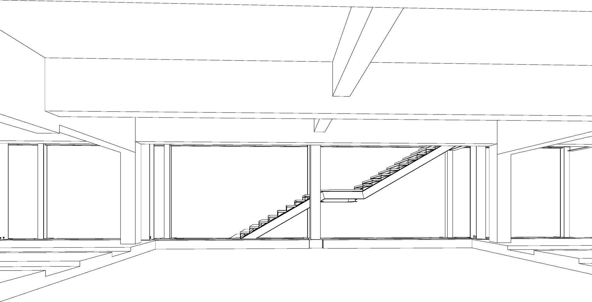 3D illustration of industrial project vector