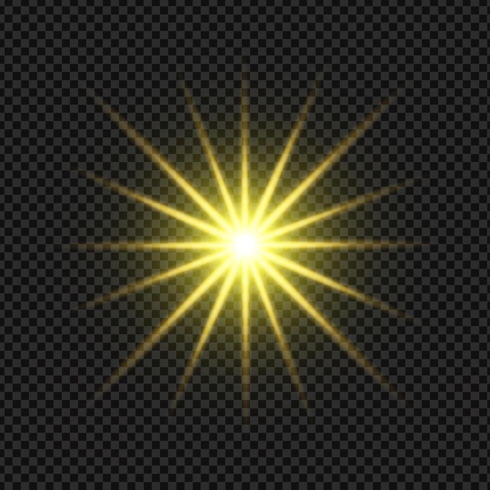 Golden effect shining sparkle vector