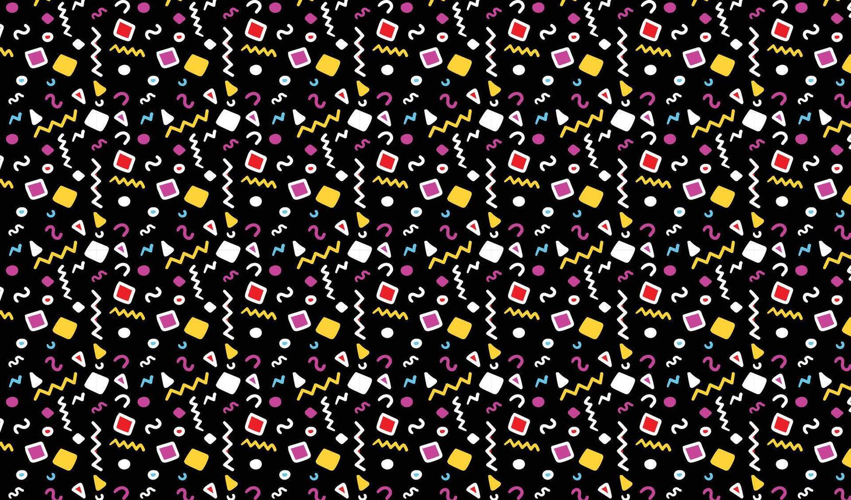 abstract memphis pattern with mosaic geometric shapes seamless vector