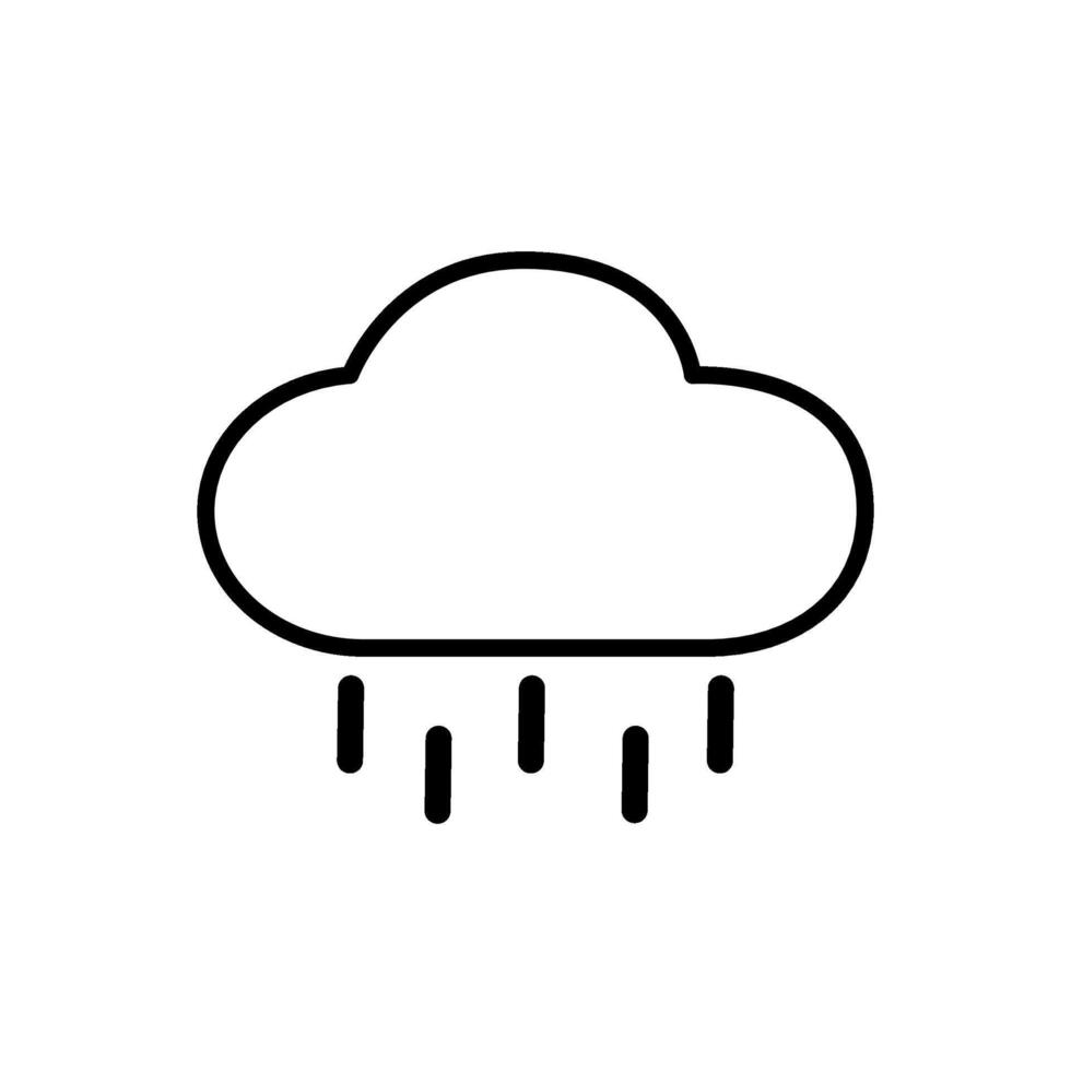 Raining cloud icon design on white background. vector