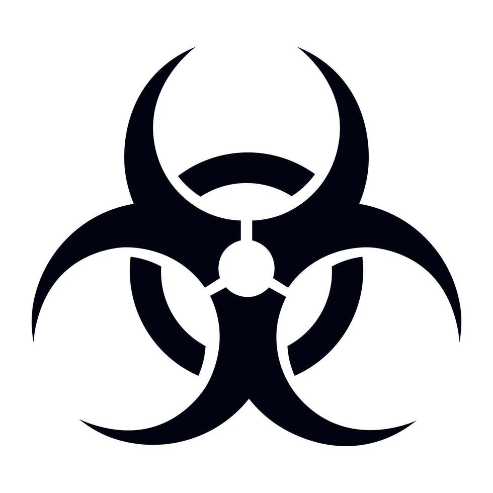 Biohazard sign, icon vector