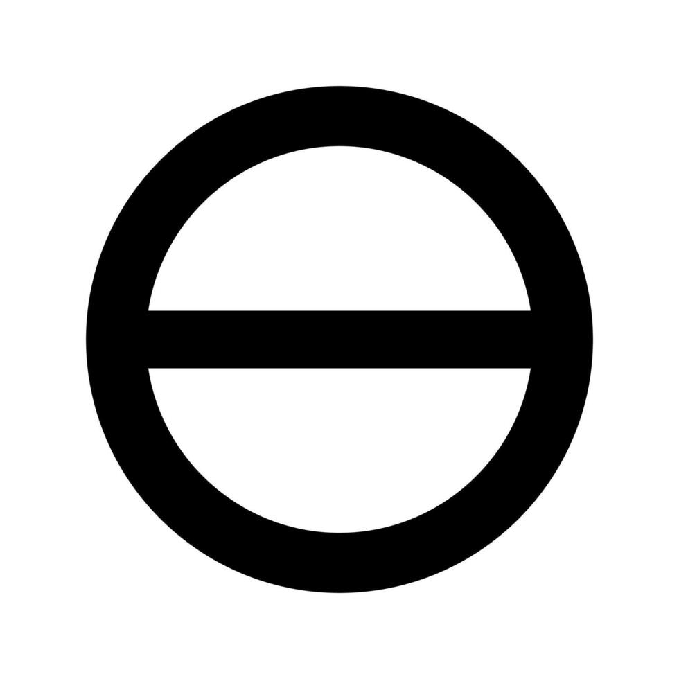 Agender symbol, gender icon vector