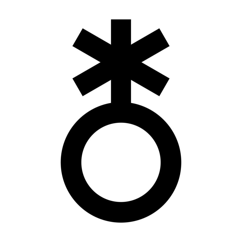 Non binary symbol, gender icon vector