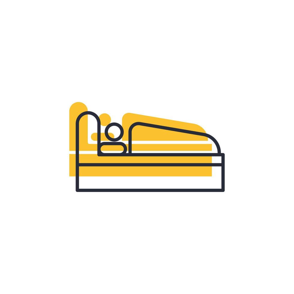 sleep icon illustration. sleep symbol isolated on white background vector